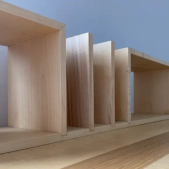 Bureau bibliothèque meuble bois sur mesure à Annecy